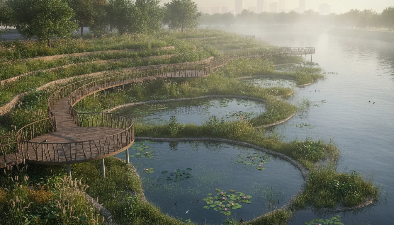 都市の水辺のグリーンラング：生態浄化公園の改修
